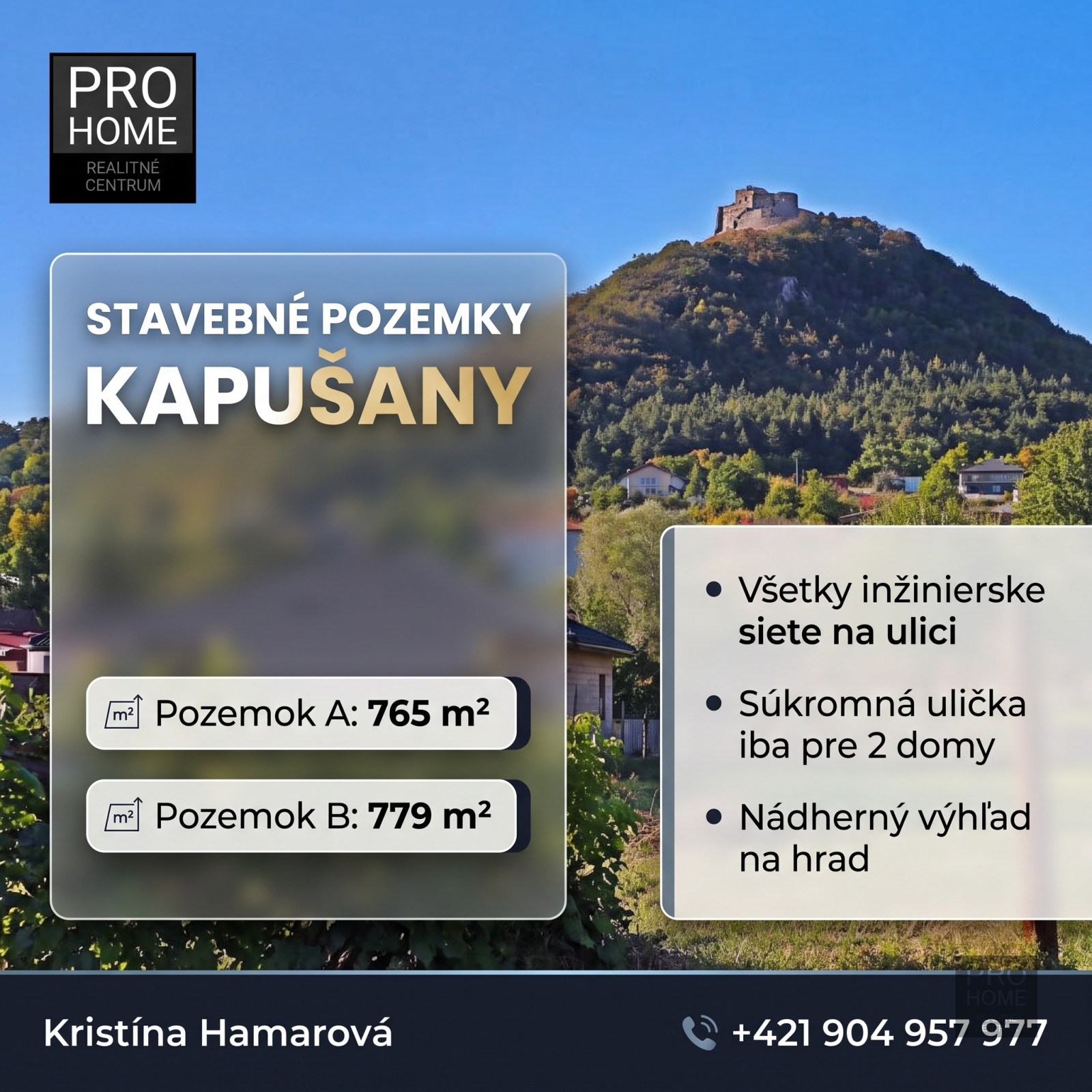 Tiché stavebné pozemky, obec Kapušany